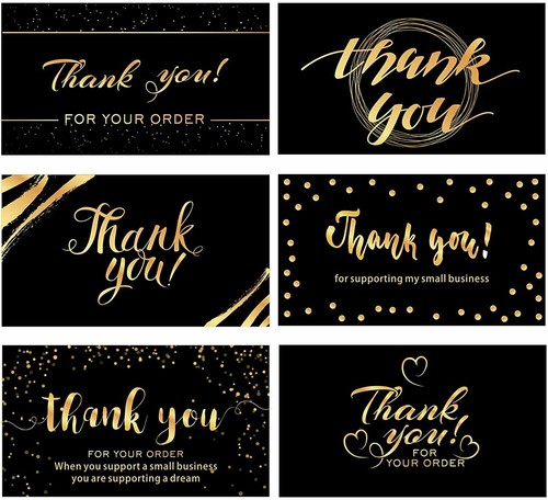Black 500pcs thank - black, 50/500pcs