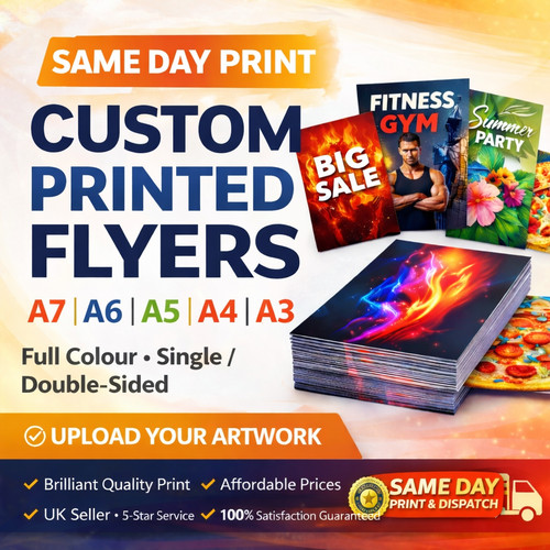 Custom flyers printing - flyers, a6