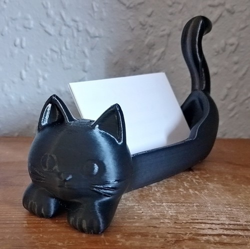 Printed black cat business - printed,