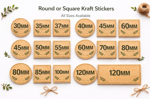 Custom kraft stickers - kraft,