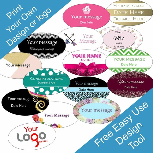Personalised 60x34mm oval - 60x34mm,