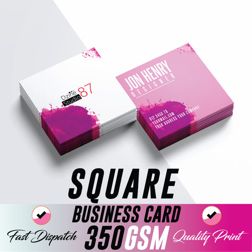 Square business cards - business,