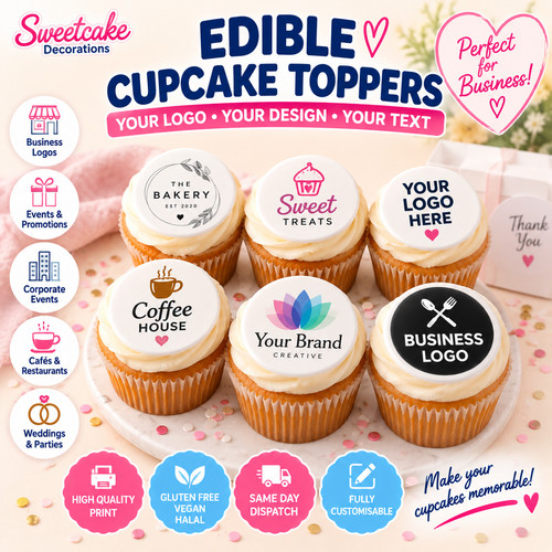 Business logo cupcake toppers - logo,