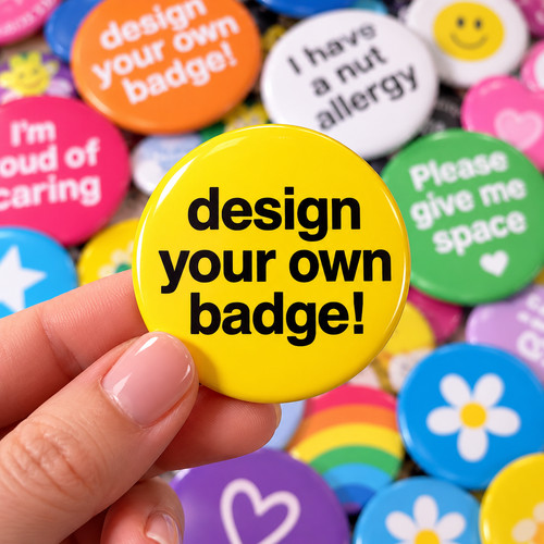 Personalised 38mm pin - pin, badges