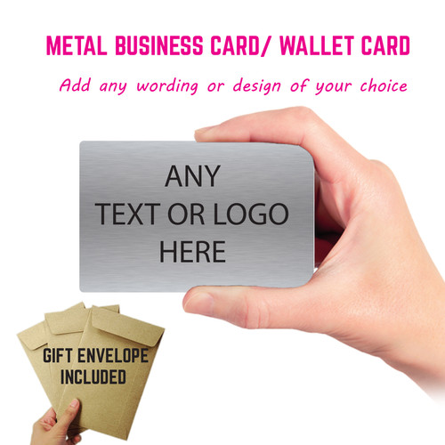 Aluminium metal business cards - metal,