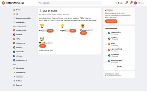 Reddit style community - reddit-style,