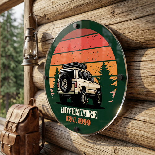 Custom acrylic circle logo - acrylic,