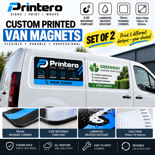 Magnetic van signs - x,